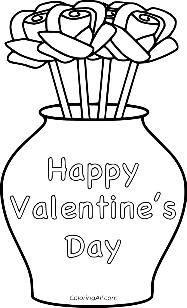 19 Free Printable Happy Valentine 39 s Day Coloring Pages In Vector Format 