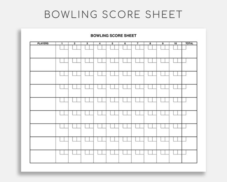 36 Printable Bowling Score Sheet Templates Examples 57 OFF