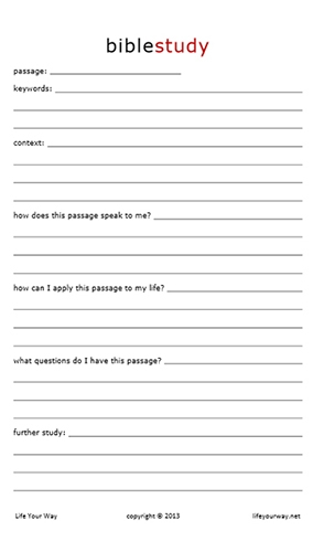 6 Best Images Of Printable Bible Study Note Sheets Printable Bible 