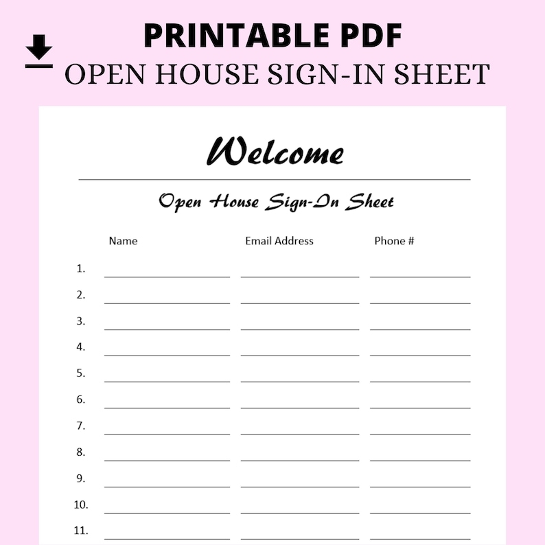 63 Pdf Pdf Printable Open House Sign In Sheet Free Pr Vrogue co