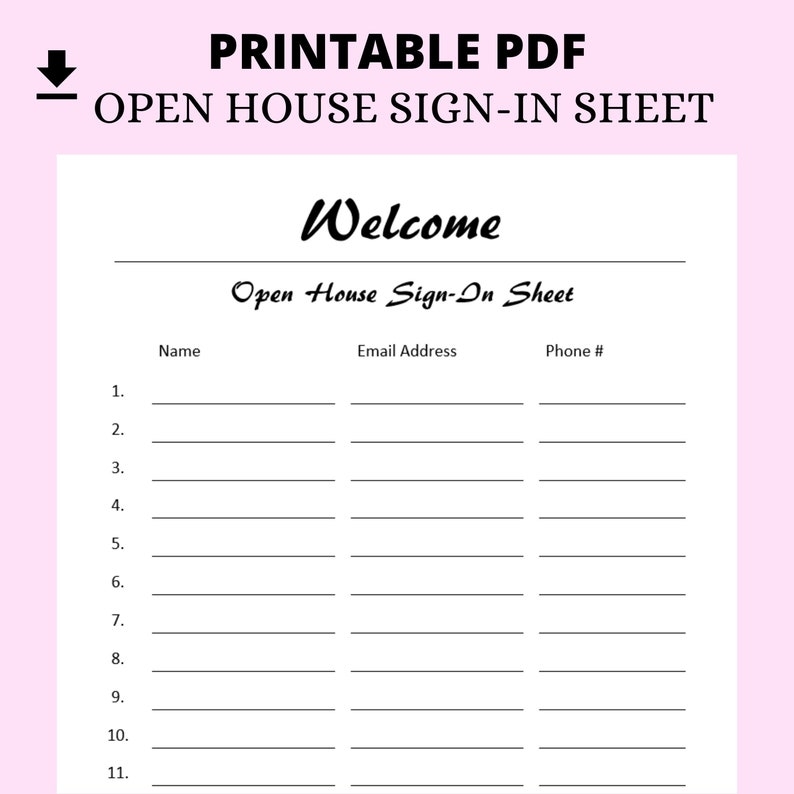 63 Pdf Pdf Printable Open House Sign In Sheet Free Pr Vrogue co