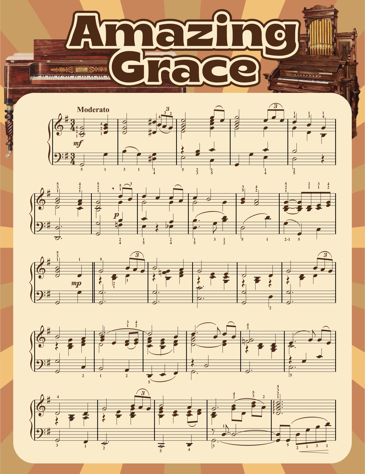 Amazing Grace Sheet Music 15 Free PDF Printables Printablee