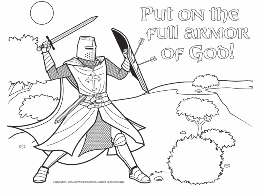 Armor Of God Coloring Pages Coloring Home