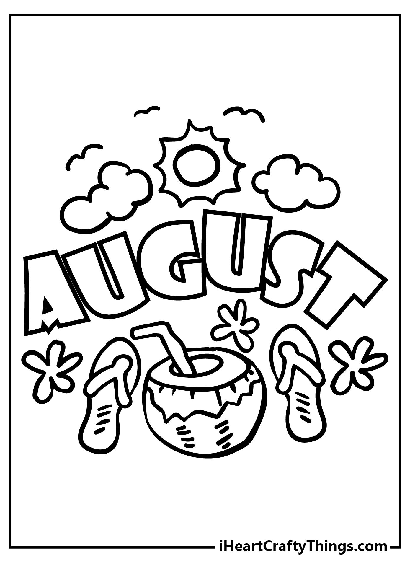 August Coloring Pages Coloring Pages Coloring Pages For Kids Summer