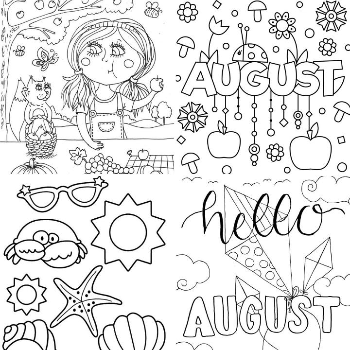 August Coloring Sheets For Kids Coloring Pages