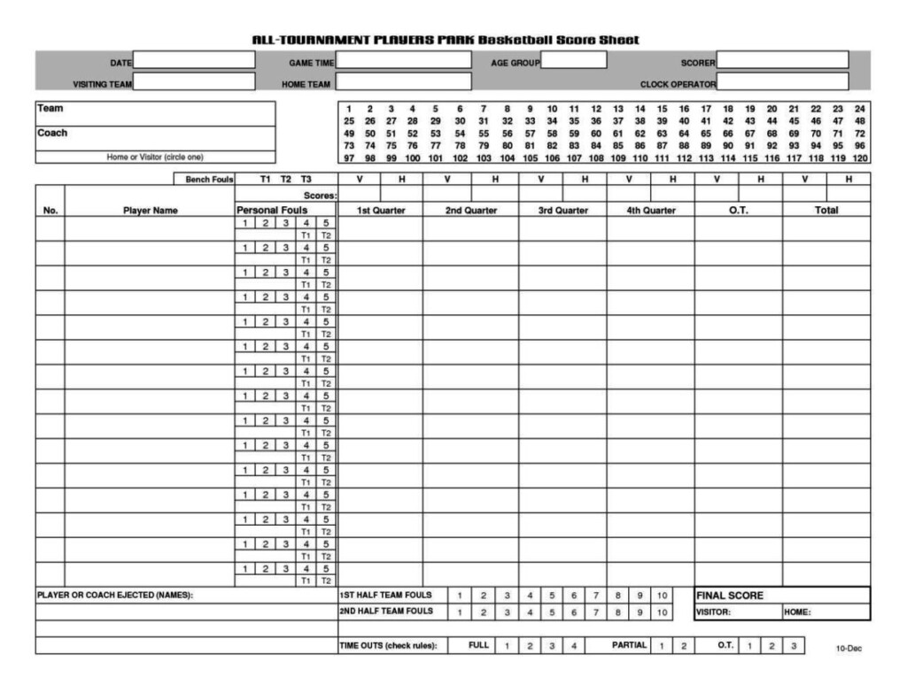 Basketball Player Stat Sheet Template SampleTemplatess SampleTemplatess