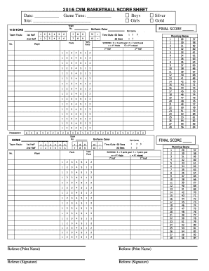 Basketball Scorebook Printable Sheets Read iesanfelipe edu pe