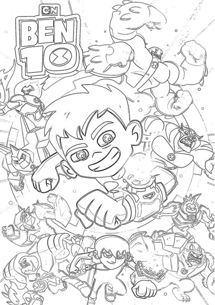 Ben 10 Printable Coloring Page Coloring Library Images