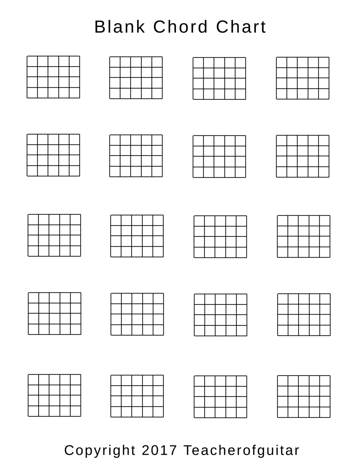 Blank Guitar Chord Sheets Printable We Love Printables