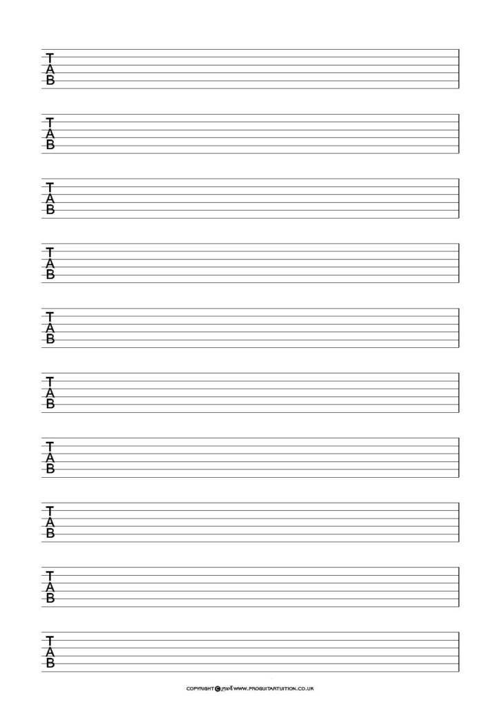 Blank Guitar Music Sheets Printable Printable Calendars AT A GLANCE