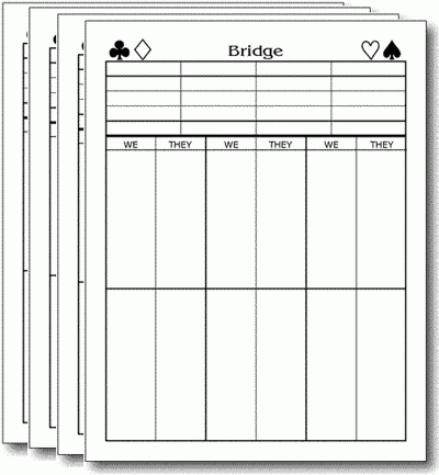 Bridge Score Sheets Printable Artofit