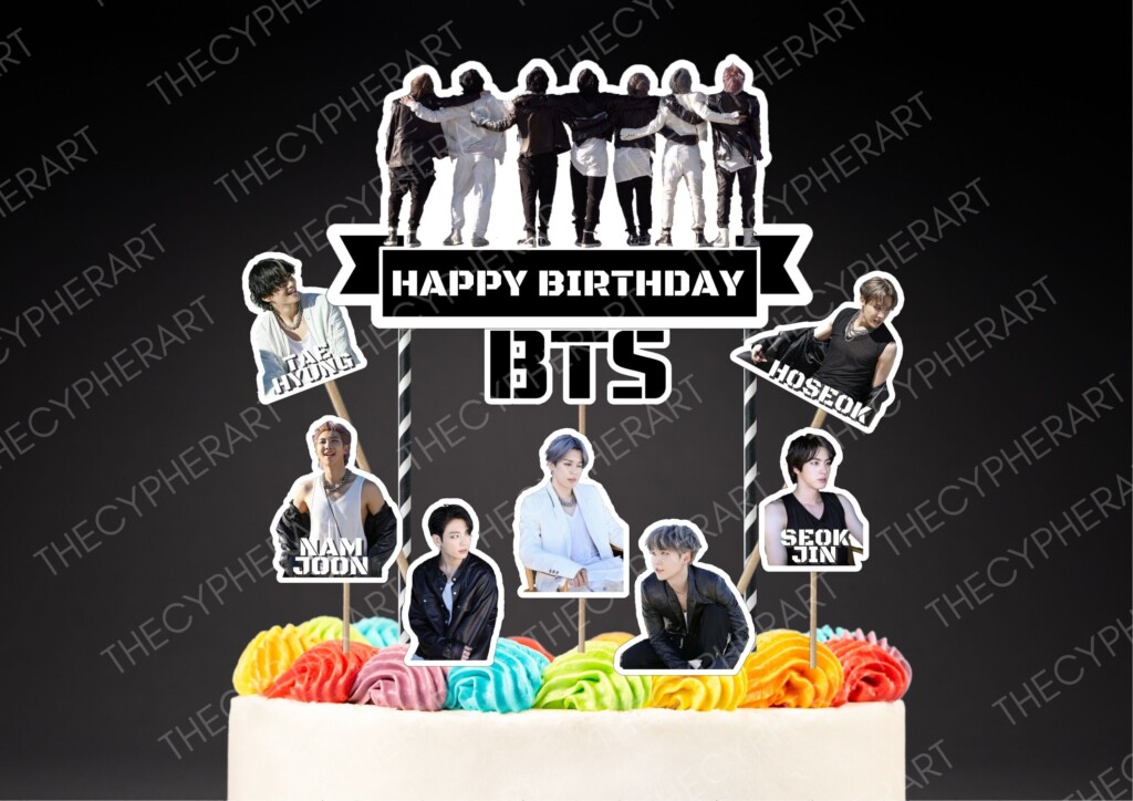 Bts Printable Cake Topper