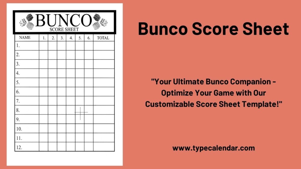 Bunco Score Sheets In 2023 Bunco Score Sheets Bunco Template Printable