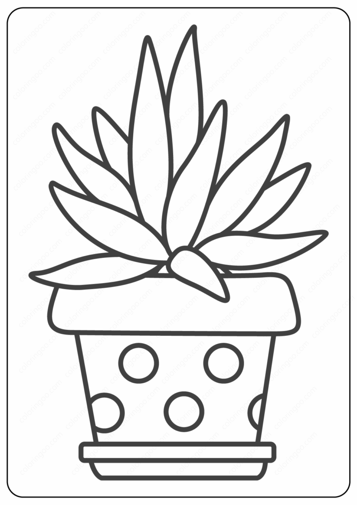 Cactus Printable Coloring Sheets