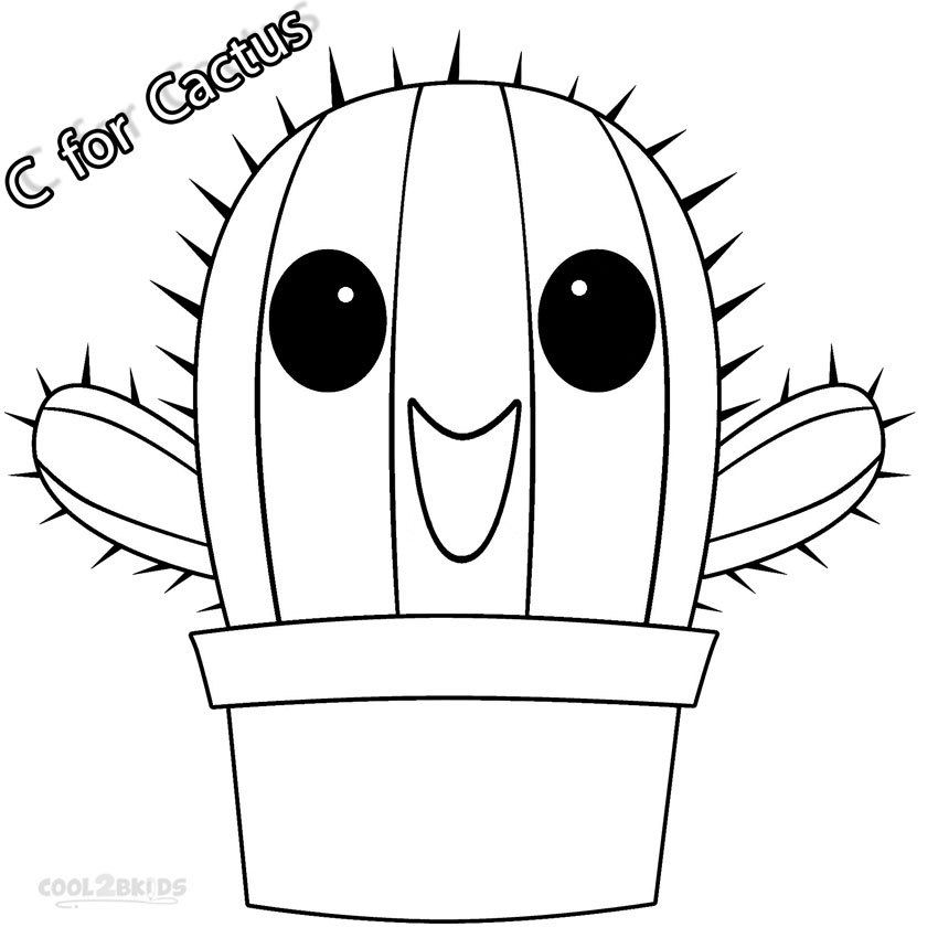 Cactus Printable Coloring Sheets