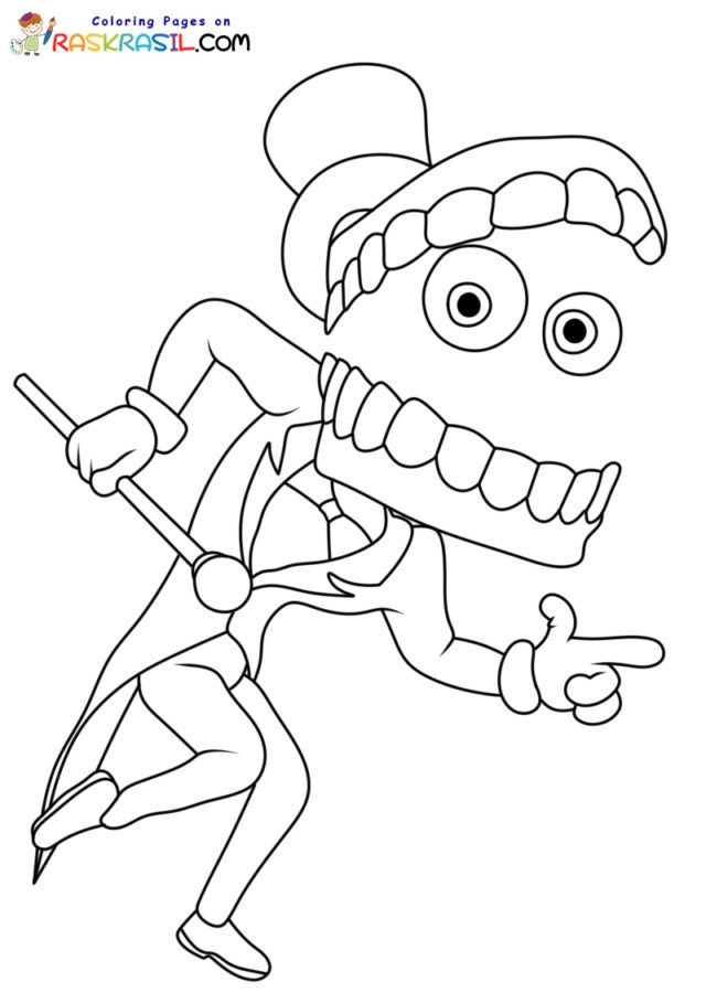 Caine Coloring Pages