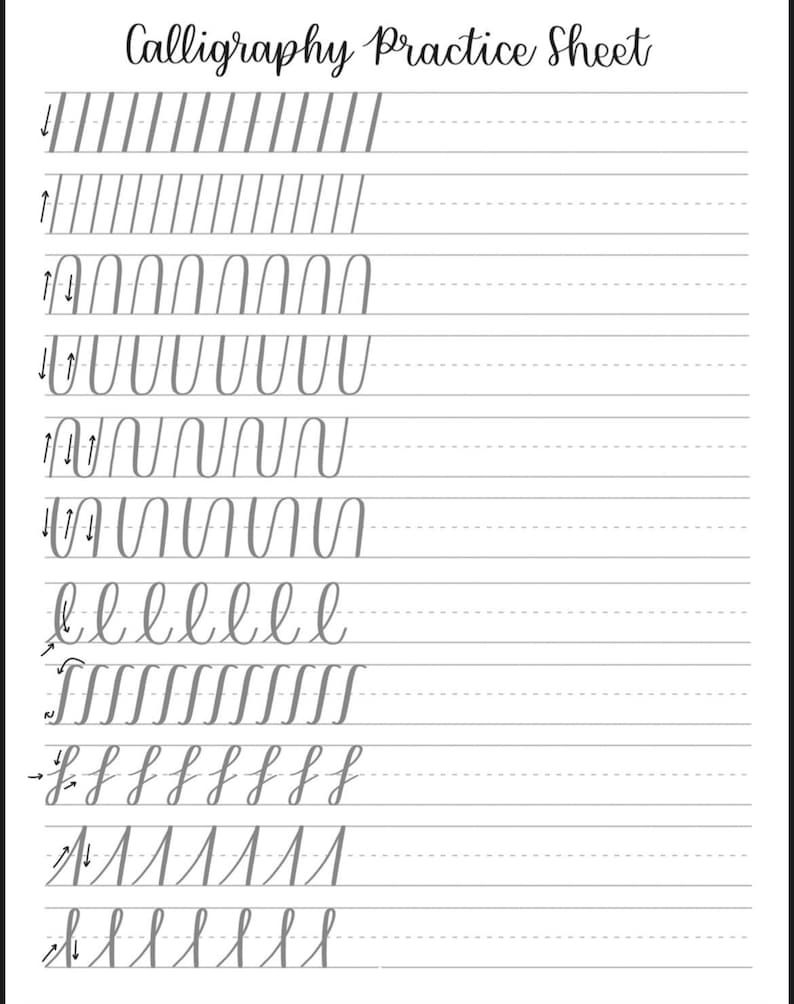 Calligraphy Practice Sheets Printable Free Dev onallcylinders