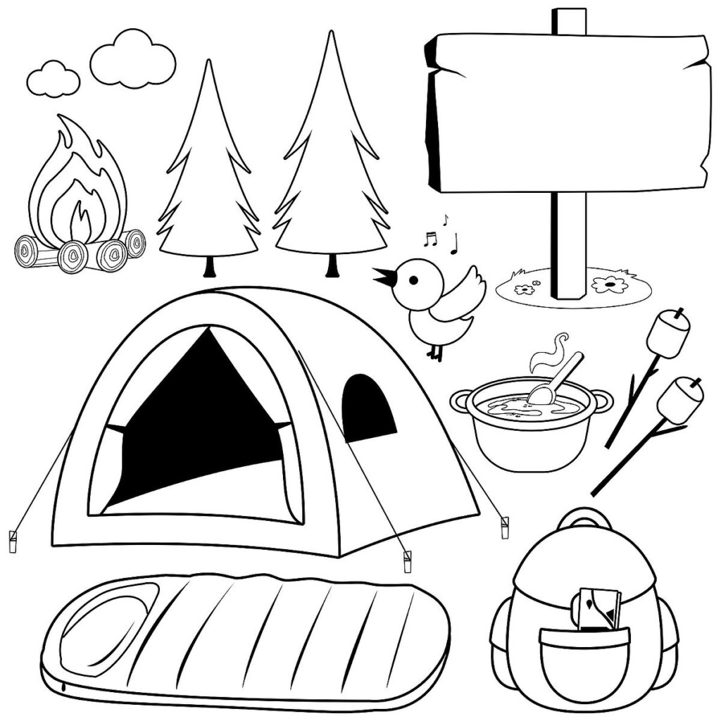 Camping Coloring Pages Free Printable