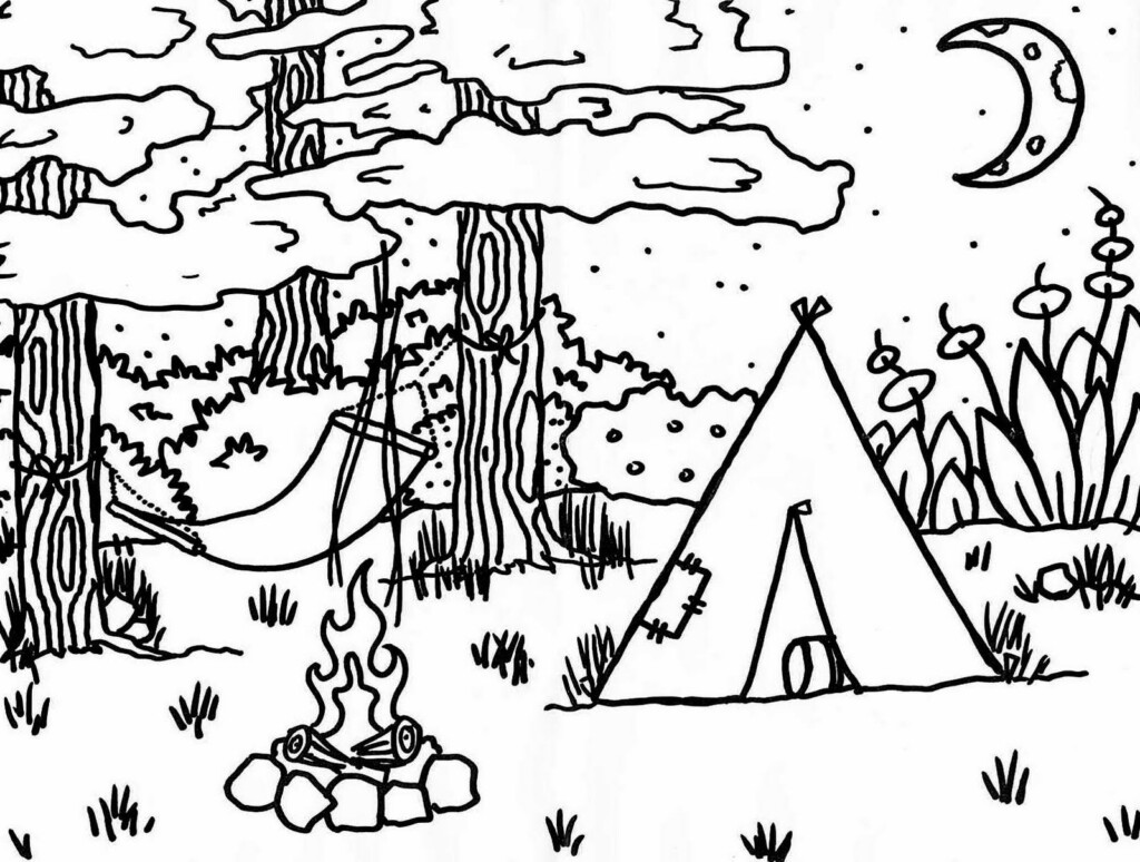 Camping Coloring Pages Printable At GetDrawings Free Download
