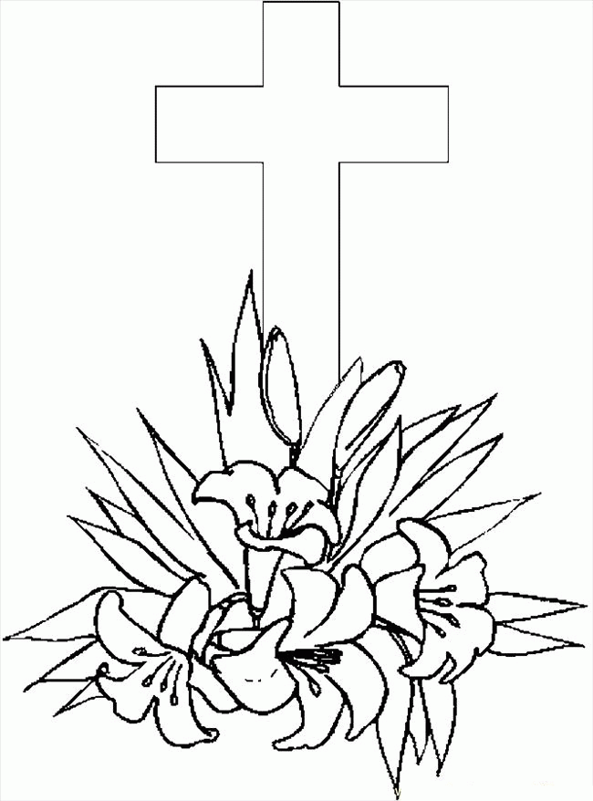 Christian Cross Coloring Pages Coloring Home