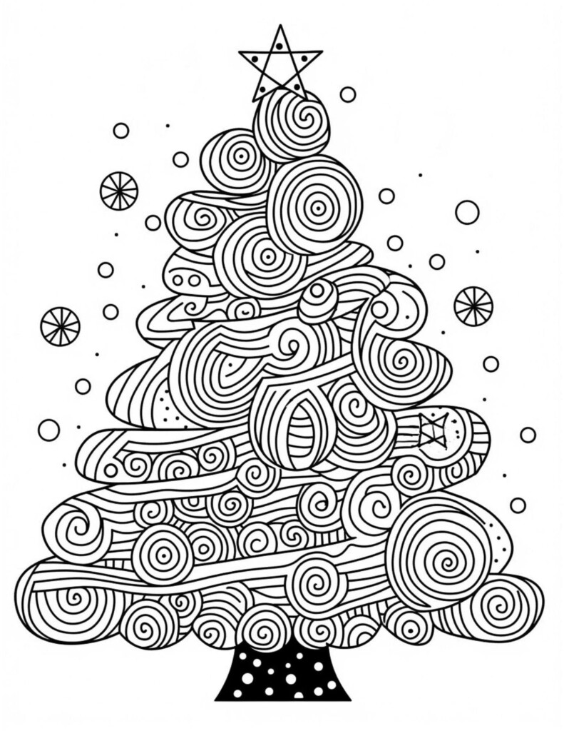 Christmas Coloring Sheet Printable Tree Free Coloring Sheet 