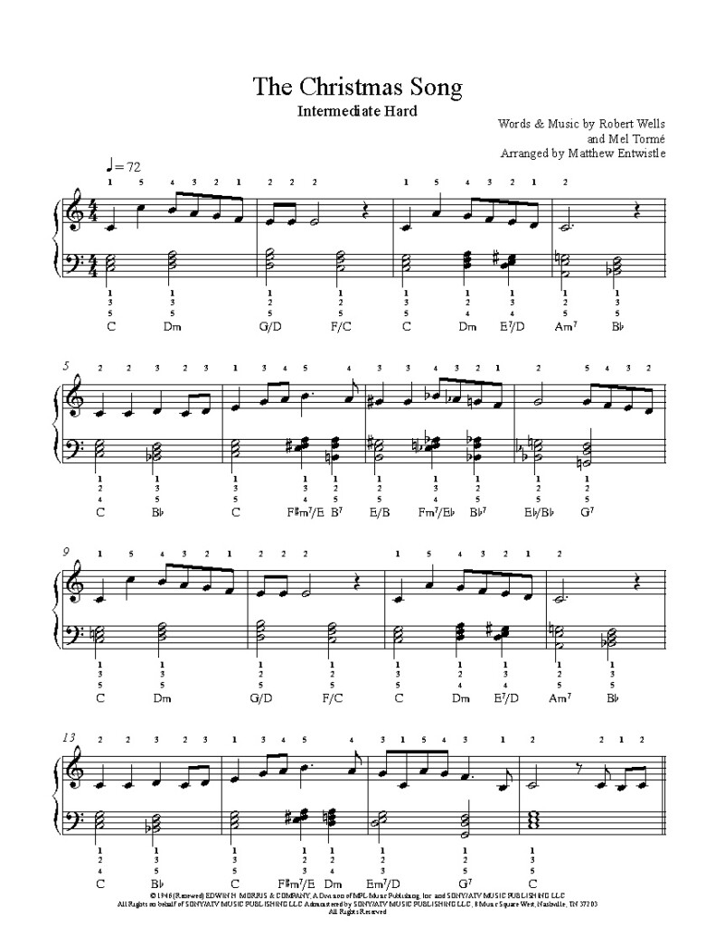 Christmas Songs Piano Sheet Music Free Printable Free Printable