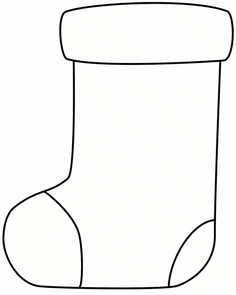 Christmas Stocking Coloring Page Coloring Pages Preschool 