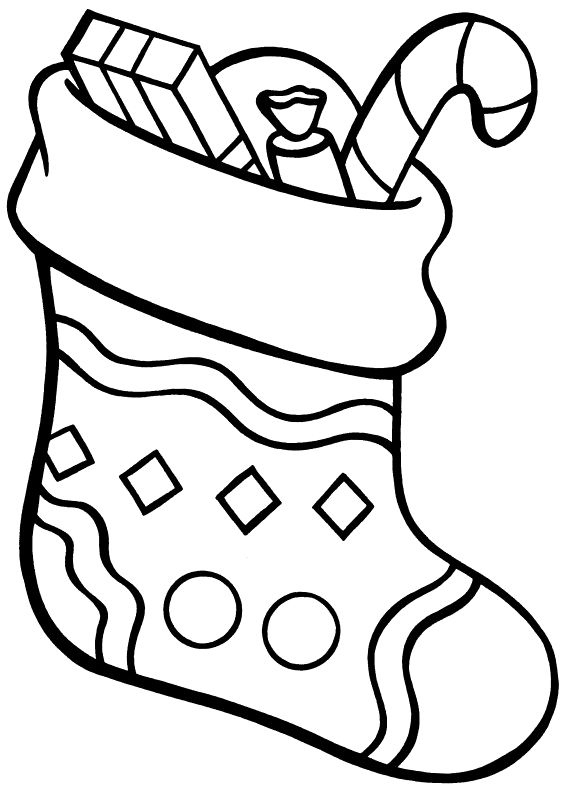 Christmas Stocking Coloring Pages Printable Coloring Pages