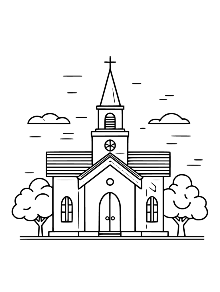 Church Coloring Pages Coloring Pages Printable Free And Easy