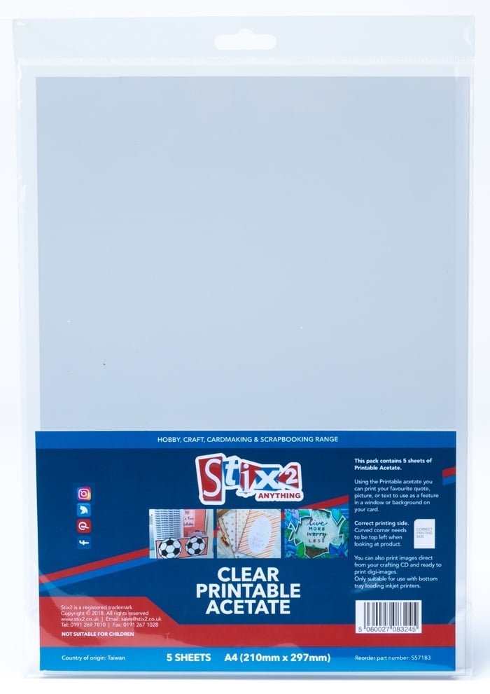 Clear Printable Acetate Sheets From Stix2 Sheets And Different 