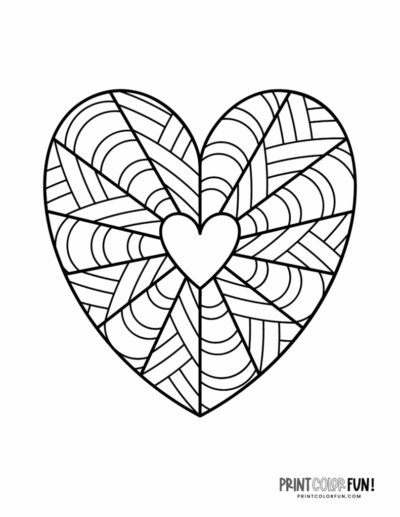 Coloring Page Free Printable Heart Coloring Heart Pages Printable Shape 