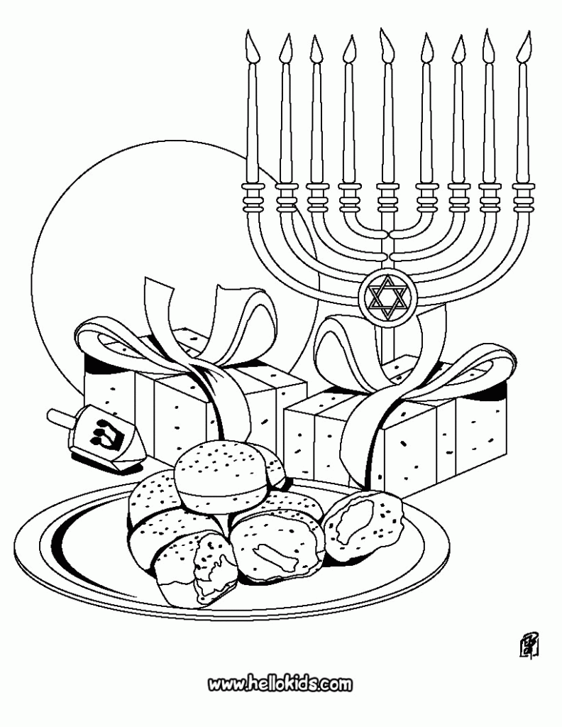 Coloring Pages For Hanukkah Coloring Home