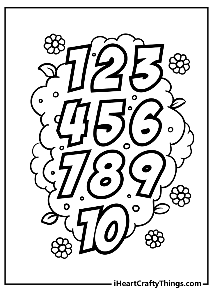 Coloring Printable Number 10 Printable Online
