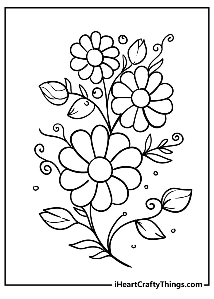 Coloring Sheet Free Printable Flower Coloring Pages Printable 