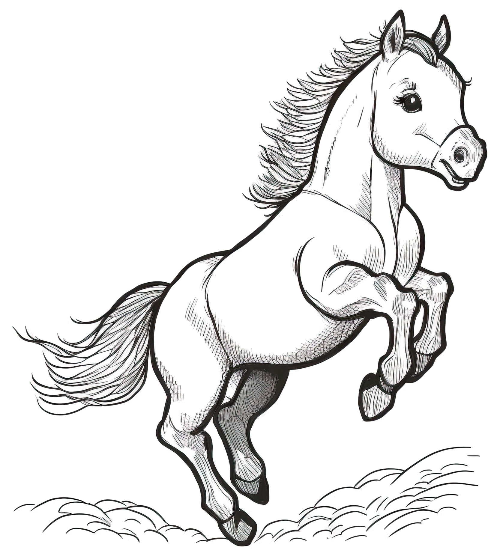 Coloring Sheet Printable Of A Horse Free Coloring Sheet Printables