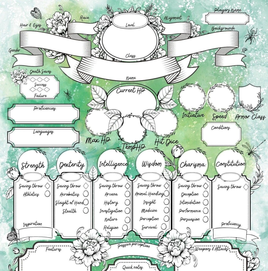 Custom D D Character Sheet In 2022 Dnd Character Sheet Rpg Ch Eroppa