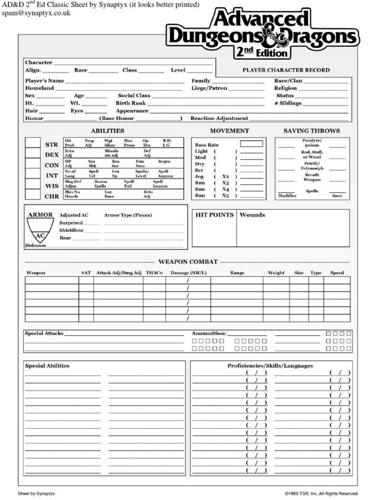 D D Character Sheet Printable Word Document Betty K Cole
