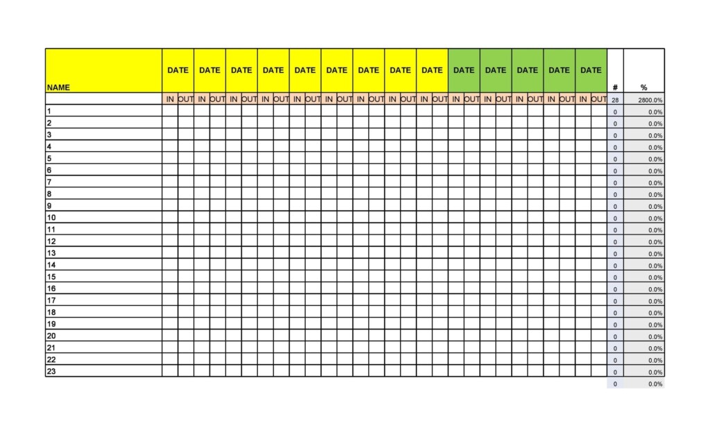 Daycare Attendance Sheet Printable Printable Template Vrogue co