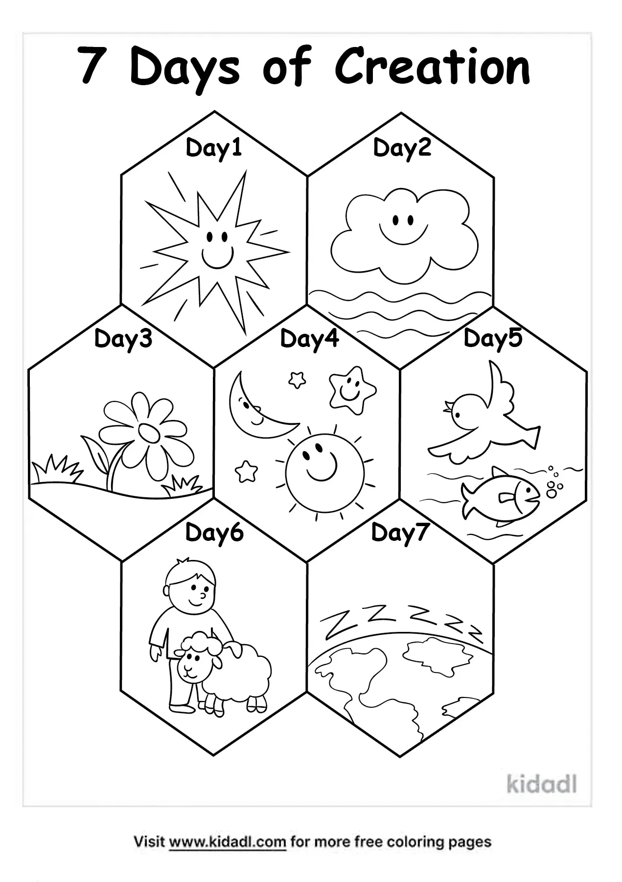 Days Of Creation Sheets Coloring Pages The Best Porn Website