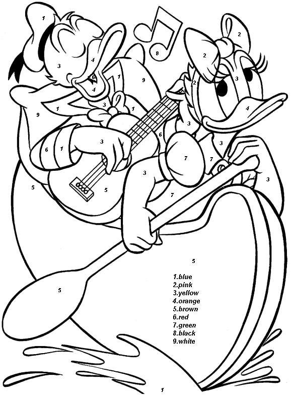 Disney Color By Number Printable Sheets