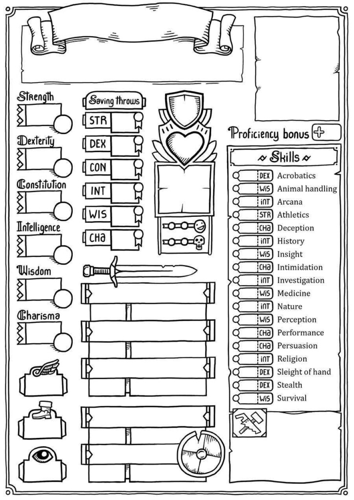 Dnd 5E Character Sheet Printable Printable Vocabulary Flashcards