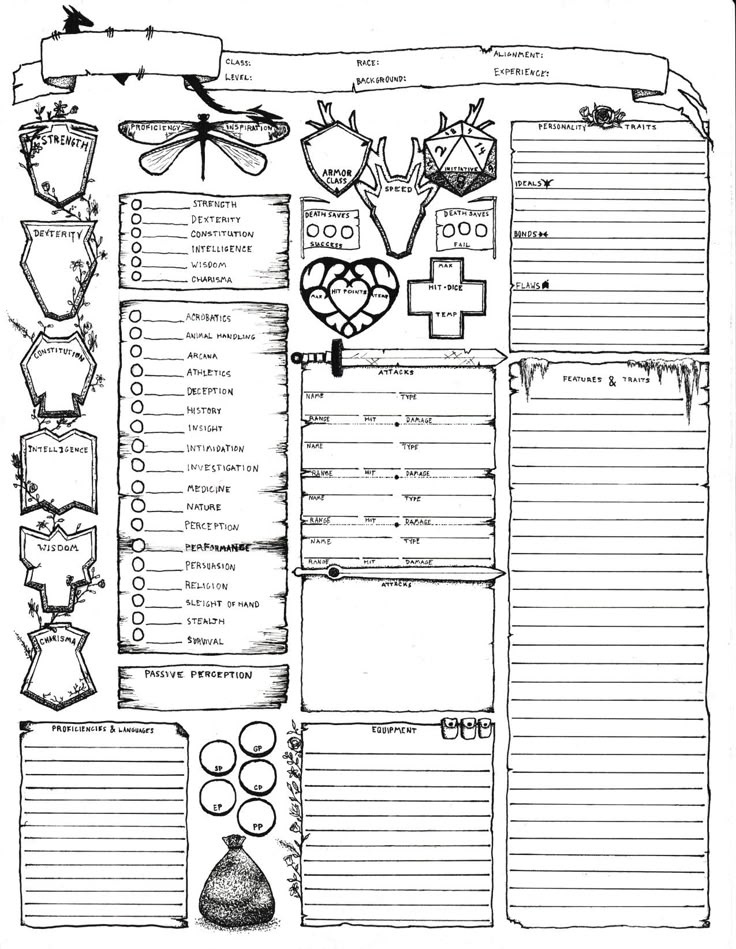 Dnd Printable Character Sheet Printable New Year Banners
