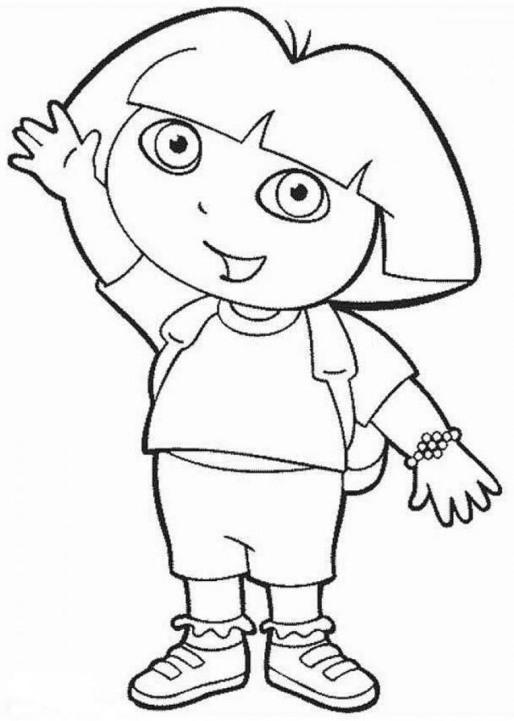 Dora The Explorer Coloring Pages 01 Good Idea Dora Coloring With 