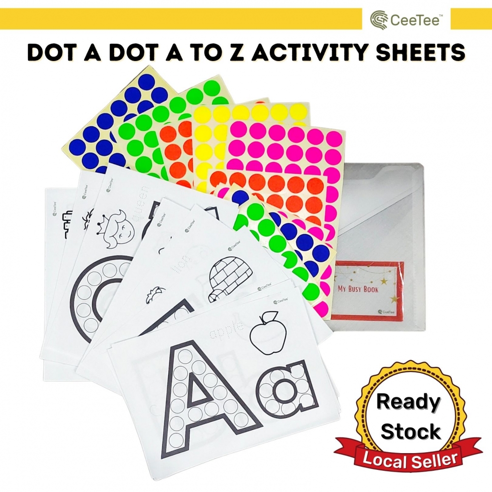 Dot A Dot Sticker Activity Sheets Montessori Early Learning Toddlers 
