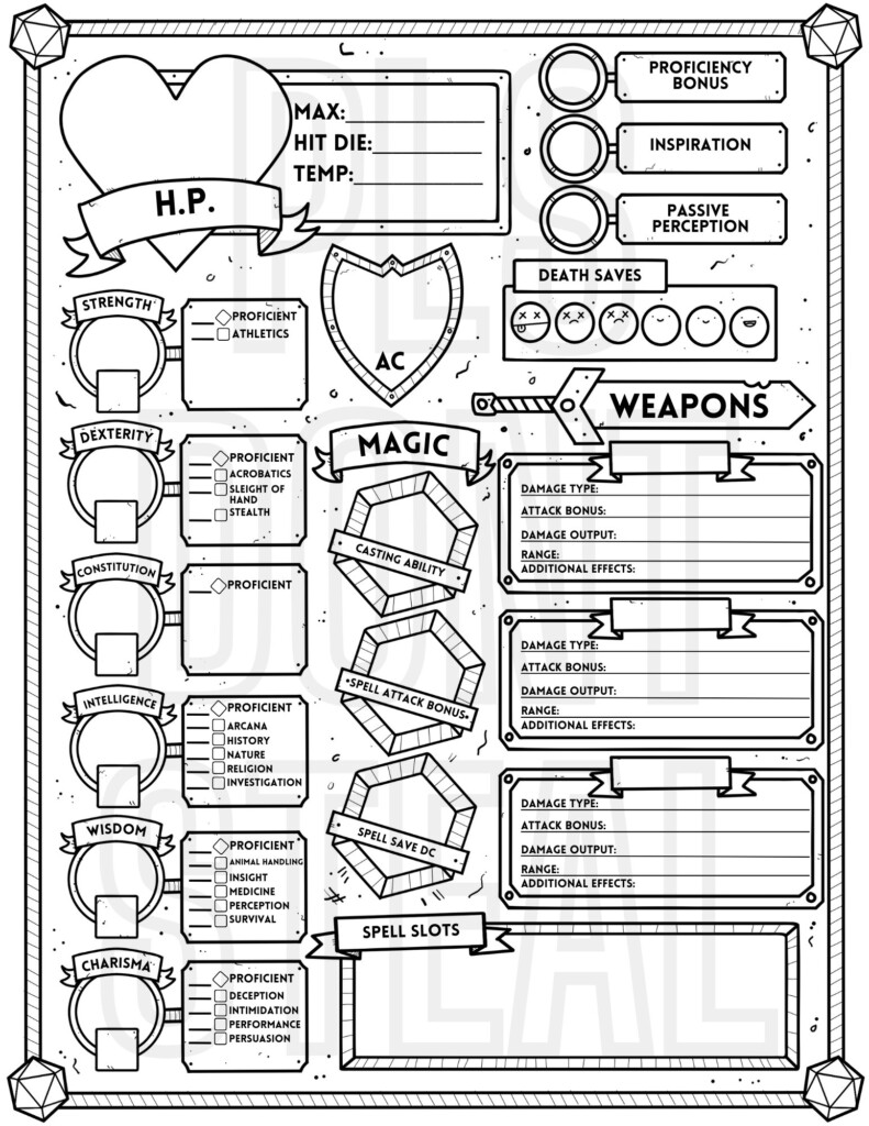 Dungeons And Dragons 2024 Character Sheet Free Lita Beverlie