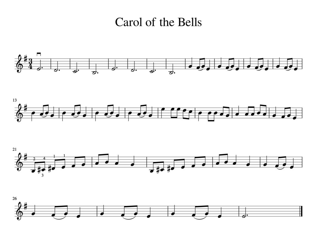 Easy Christmas Songs For Violin Free Sheet Music Meadowlark Violin 