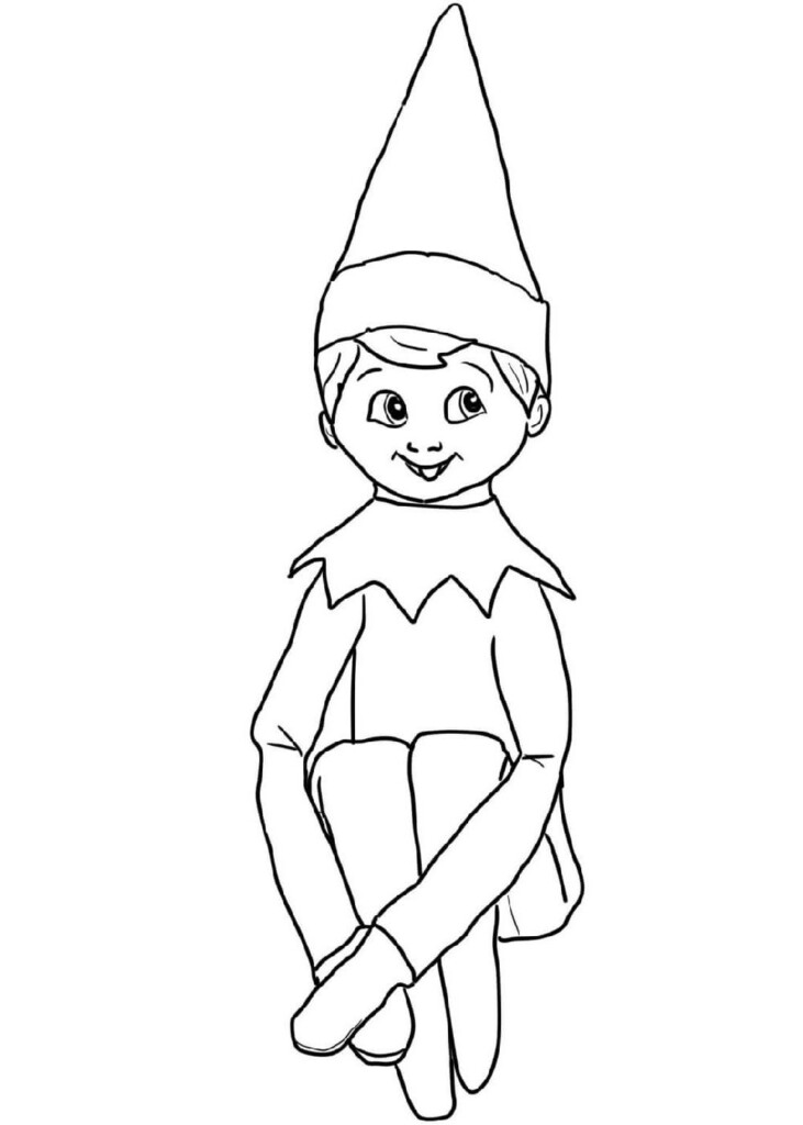 Elf On The Shelf Coloring Sheets