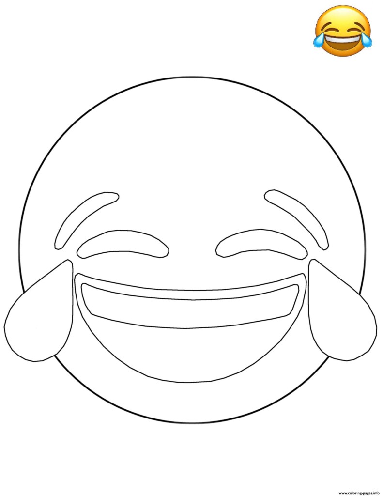 Emoji Tears Of Joy Free Sheets Coloring Page Printable