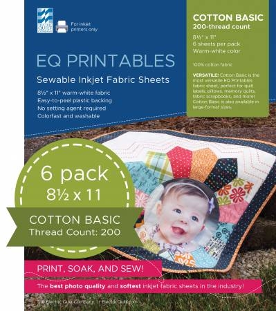 EQ Printables Inkjet Fabric Sheets Quilt Israel
