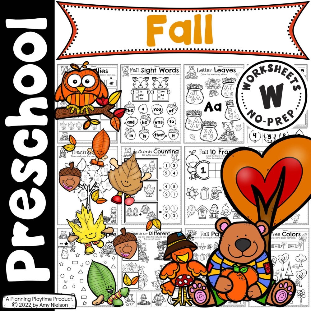 Fall Activity Sheets Printable Fall Printable Worksheets Preschool 